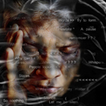 Title: Let me be silent!, Medium: Digital Print on archival paper, Size: 24in x 24in, Year: 2009