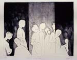 Title: Anticipation, Medium: aquatint-&-------embossing, Size: 8in x 10in, Year: 1993